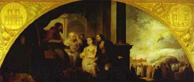 MURILLO, Bartolome Esteban Patrician John Reveals his Dream to Pope Liberius Germany oil painting art